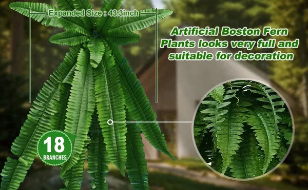 💥This Week's Special Price $19.99🌱UV Resistant Lifelike Artificial Boston Fern - Image 10