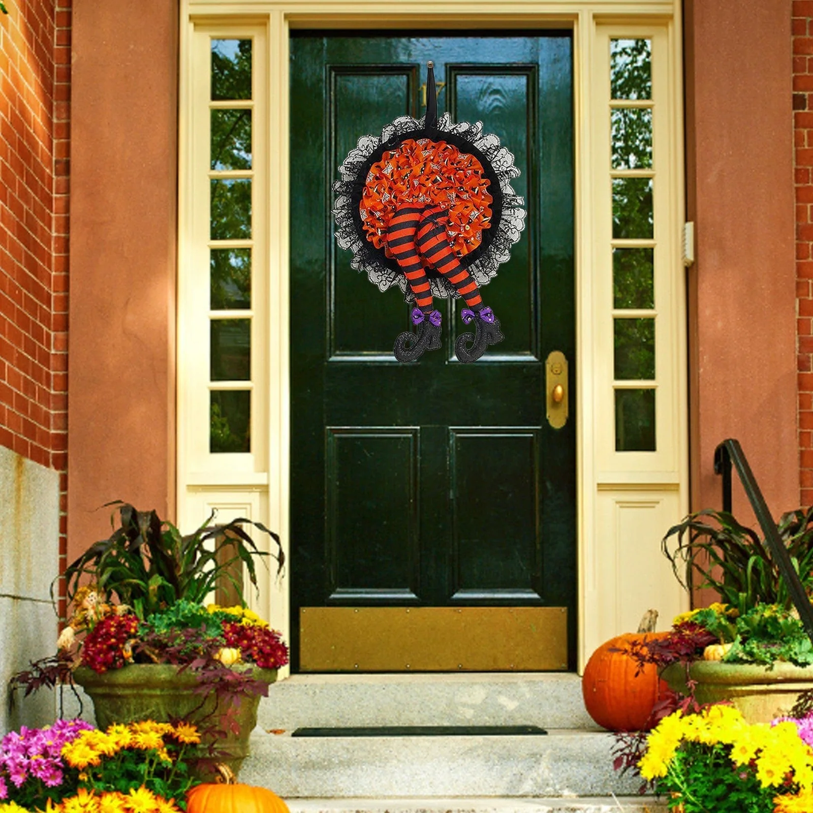 Halloween Witch Long Leg Wreath - Image 5
