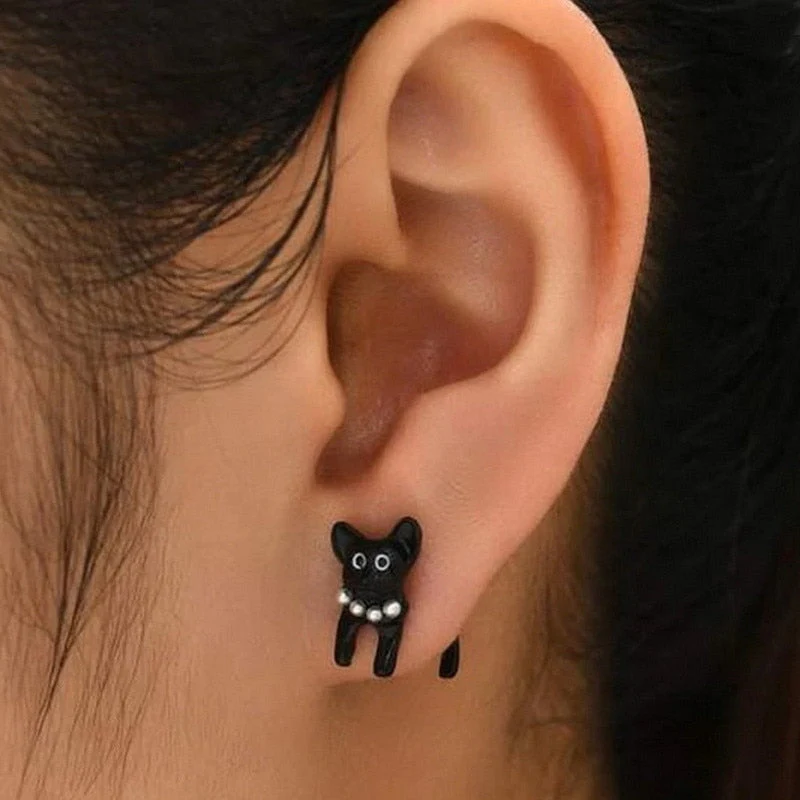 2024 New Funny Small Black Cat Earring for Women Girl Fashion Cute Animal Earrings Fashion Party Jewelry Gifts Wholesale - Image 10