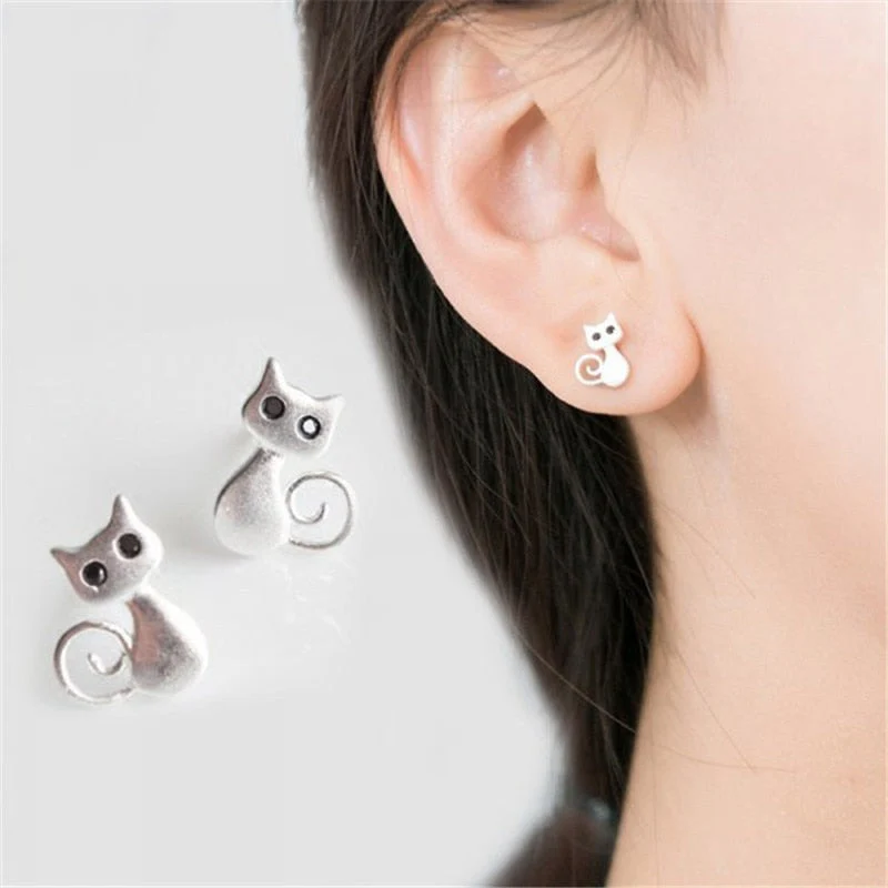 2024 New Funny Small Black Cat Earring for Women Girl Fashion Cute Animal Earrings Fashion Party Jewelry Gifts Wholesale - Image 13
