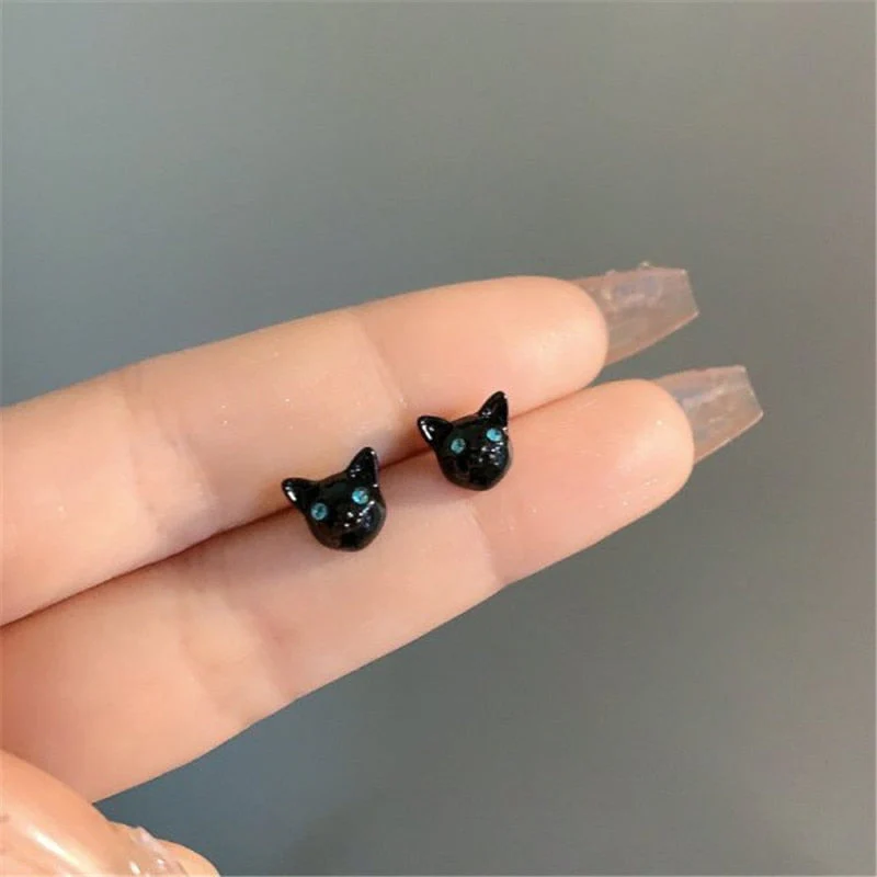 2024 New Funny Small Black Cat Earring for Women Girl Fashion Cute Animal Earrings Fashion Party Jewelry Gifts Wholesale - Image 15