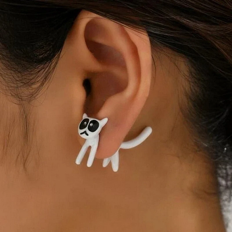 2024 New Funny Small Black Cat Earring for Women Girl Fashion Cute Animal Earrings Fashion Party Jewelry Gifts Wholesale - Image 21