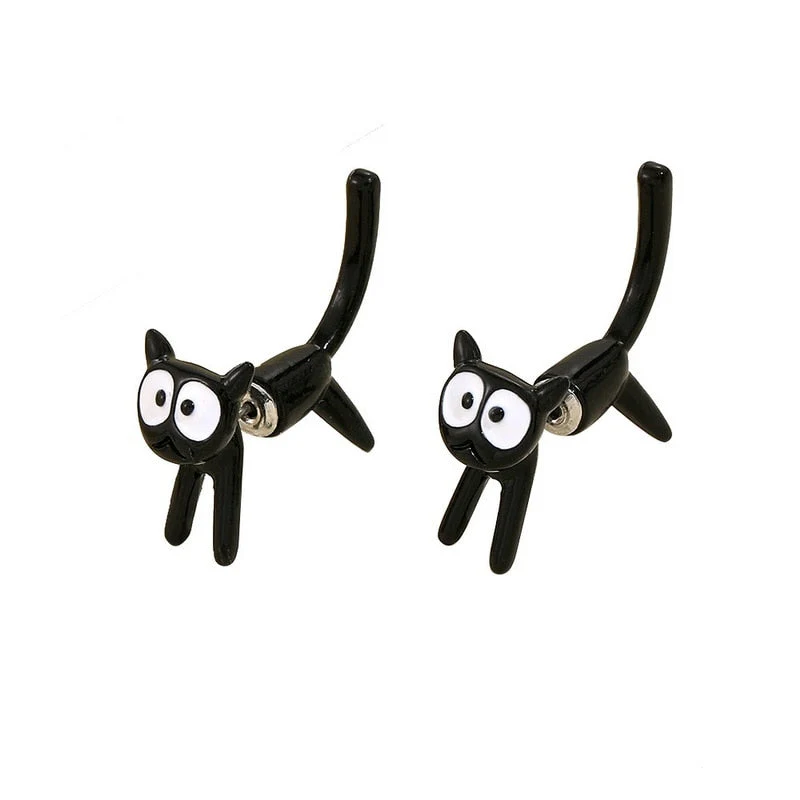 2024 New Funny Small Black Cat Earring for Women Girl Fashion Cute Animal Earrings Fashion Party Jewelry Gifts Wholesale - Image 22