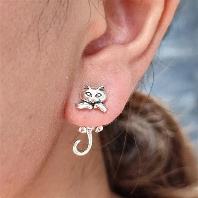 2024 New Funny Small Black Cat Earring for Women Girl Fashion Cute Animal Earrings Fashion Party Jewelry Gifts Wholesale - Image 6
