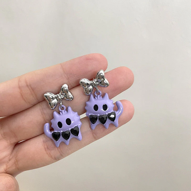 2024 New Funny Small Black Cat Earring for Women Girl Fashion Cute Animal Earrings Fashion Party Jewelry Gifts Wholesale - Image 8