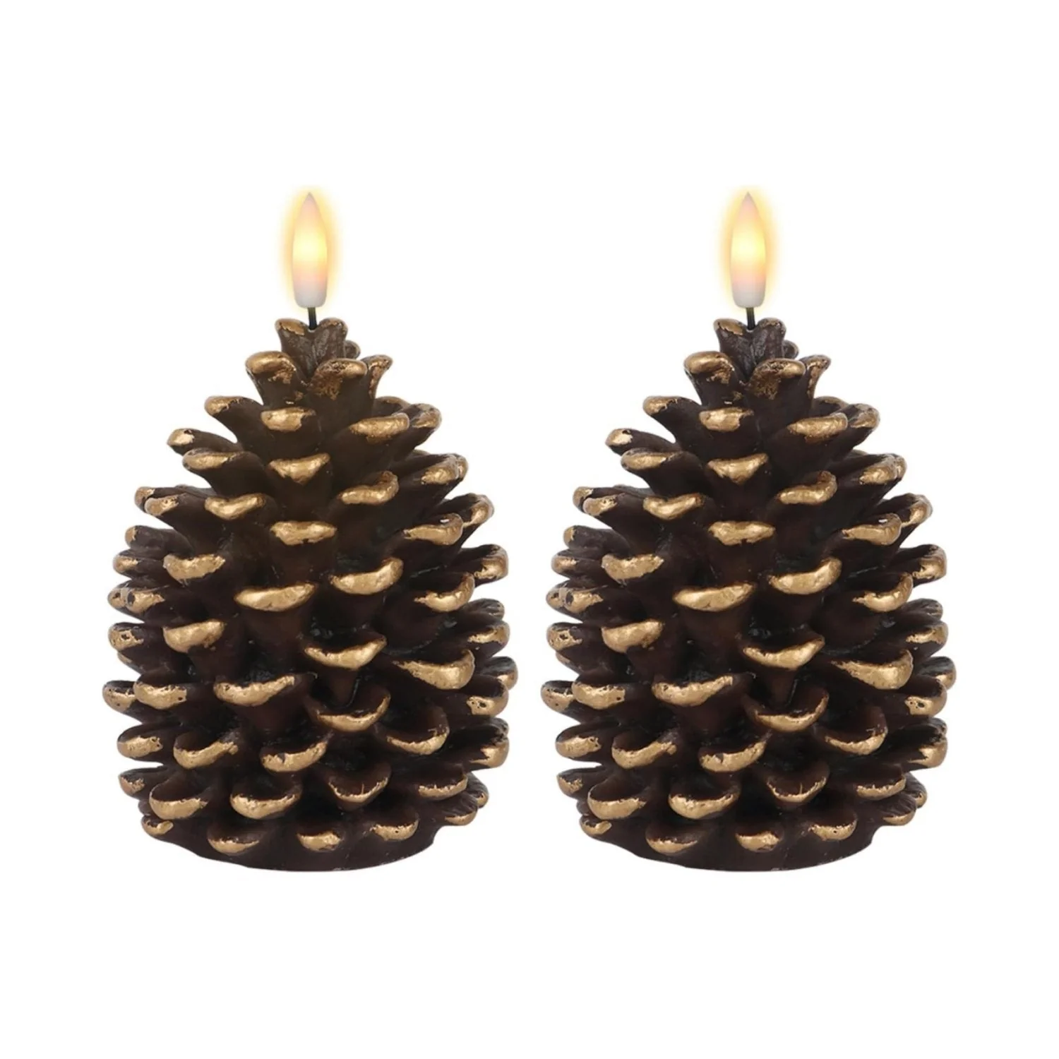 🎅Last Day 49% Off🔥Flameless Pinecone Candles Battery Operated with 6 Hour Timer - Image 10
