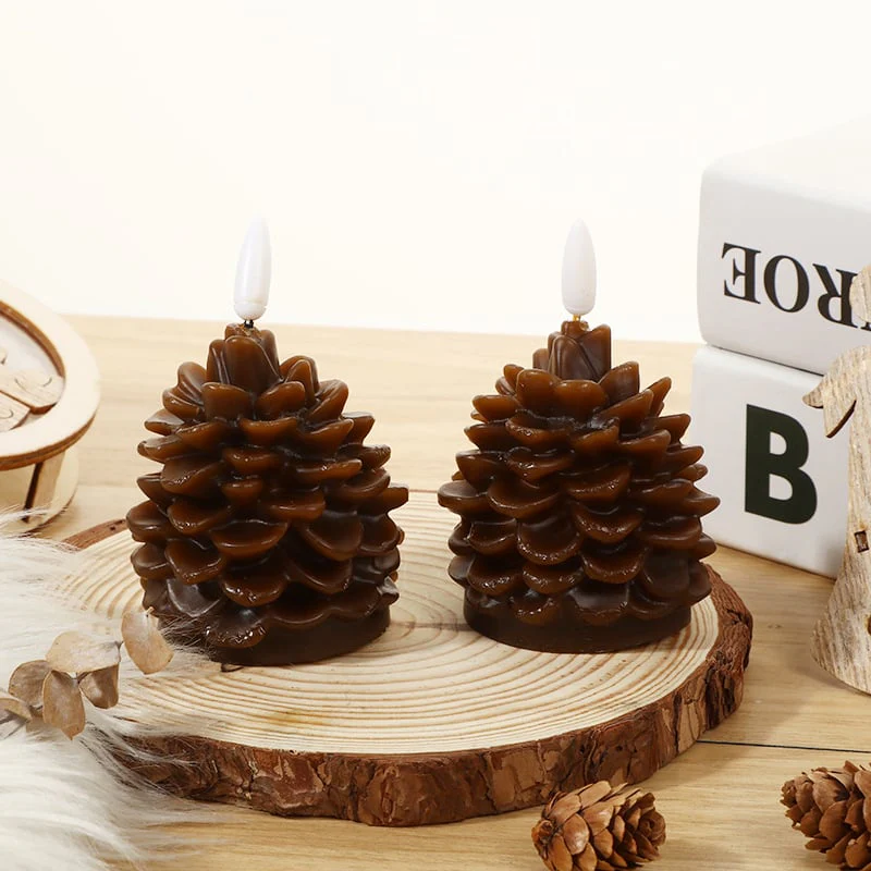 🎅Last Day 49% Off🔥Flameless Pinecone Candles Battery Operated with 6 Hour Timer - Image 11