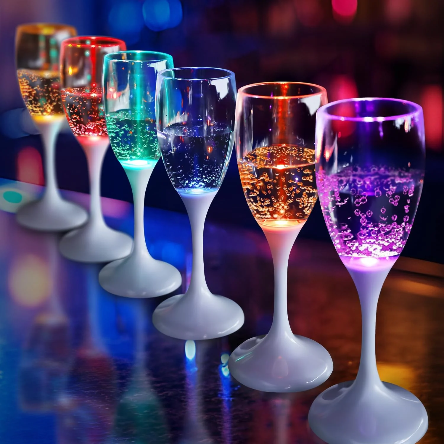LED Light Up Cups Wine Champagne Glass - Image 2
