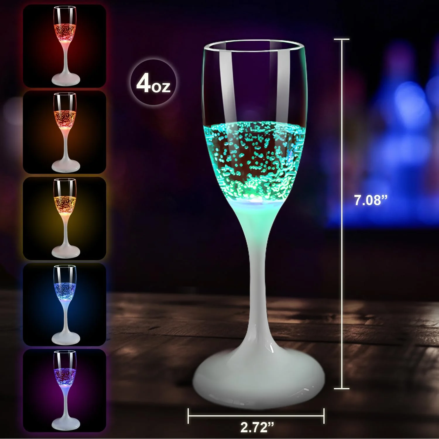 LED Light Up Cups Wine Champagne Glass - Image 6
