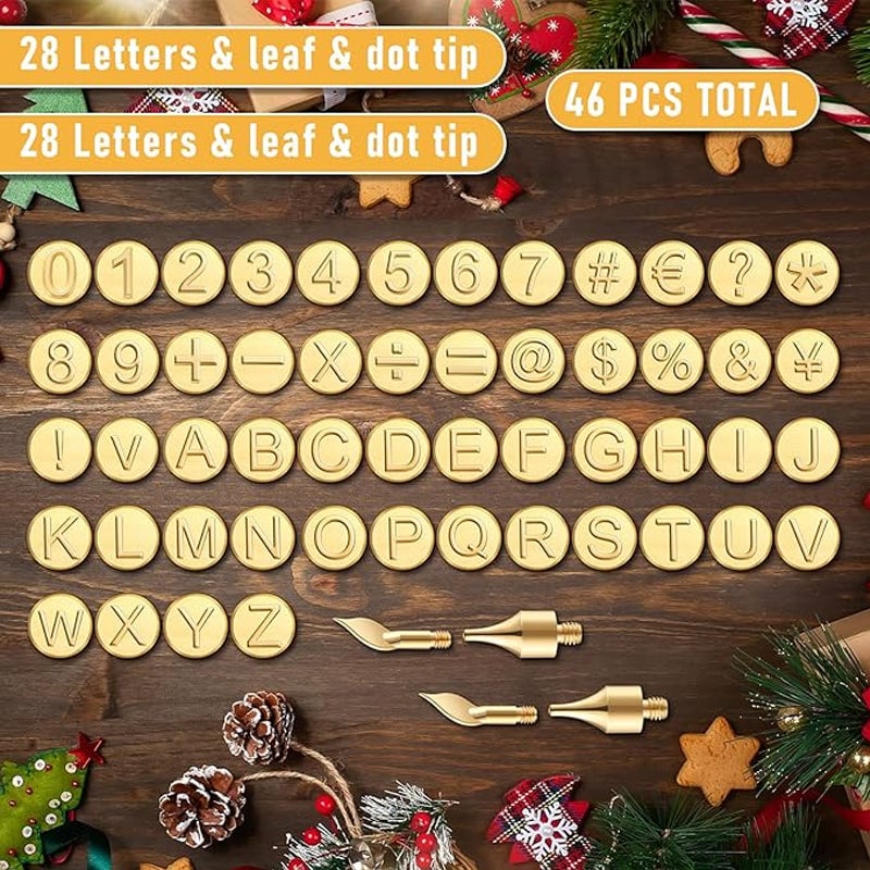 26 Letters Copper Mold-DIY Wood Burning/Carving Set - Image 11