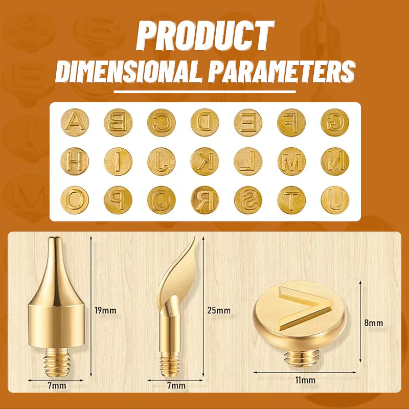 26 Letters Copper Mold-DIY Wood Burning/Carving Set - Image 14