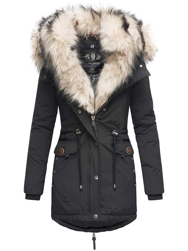 2in1 ladies winter warm jacket leather coat - Image 10