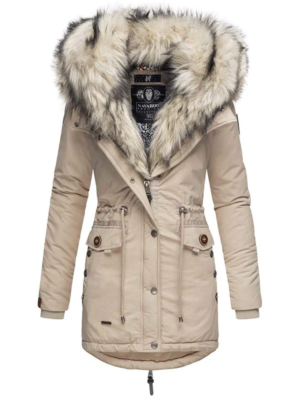 2in1 ladies winter warm jacket leather coat - Image 11