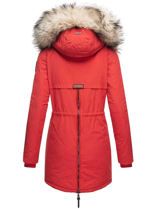 2in1 ladies winter warm jacket leather coat - Image 12