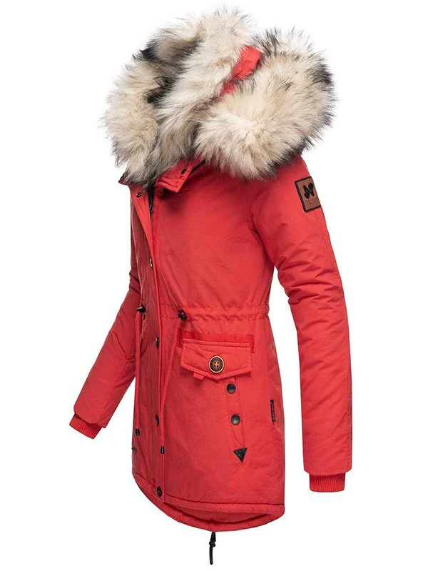 2in1 ladies winter warm jacket leather coat - Image 13