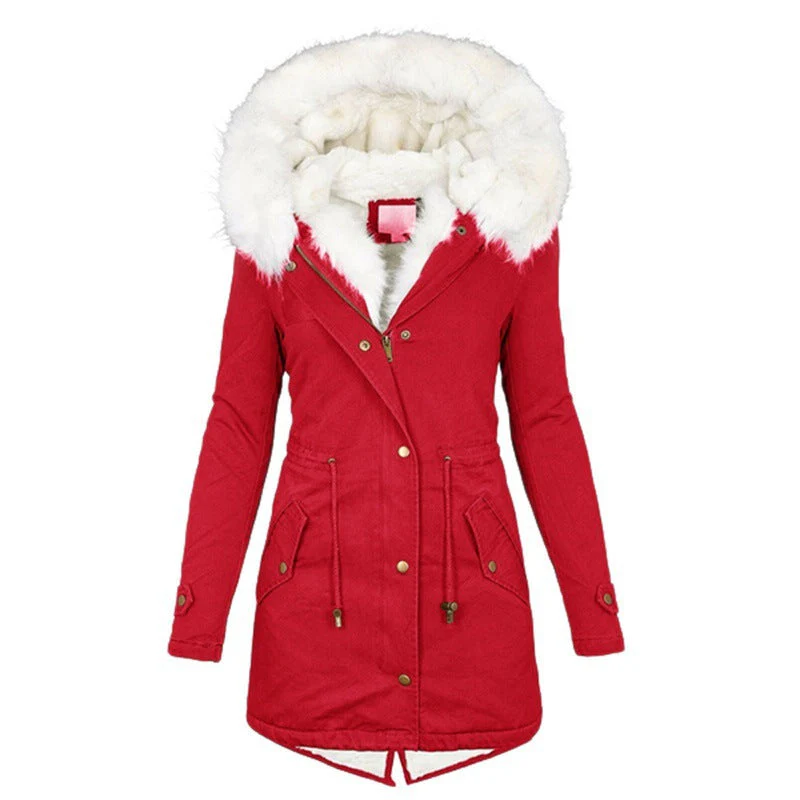 2in1 ladies winter warm jacket leather coat - Image 3