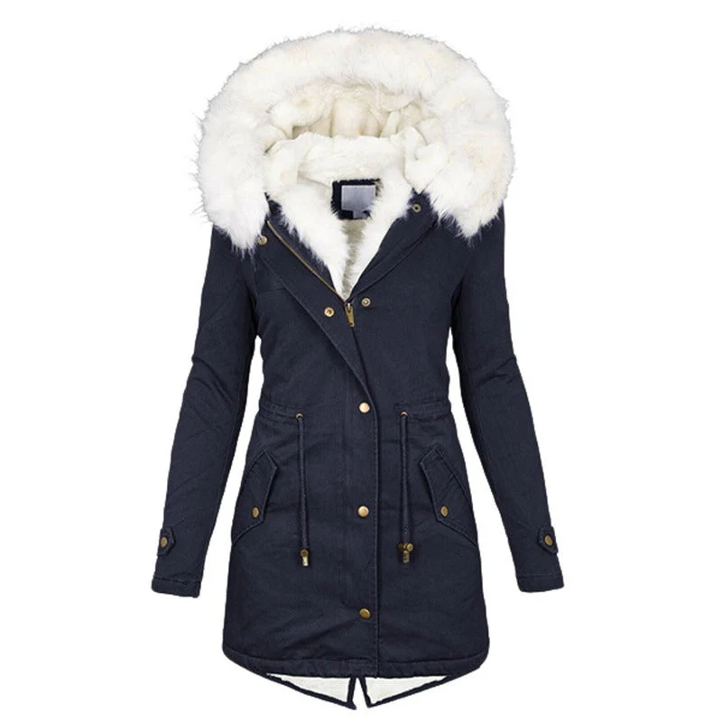 2in1 ladies winter warm jacket leather coat - Image 6