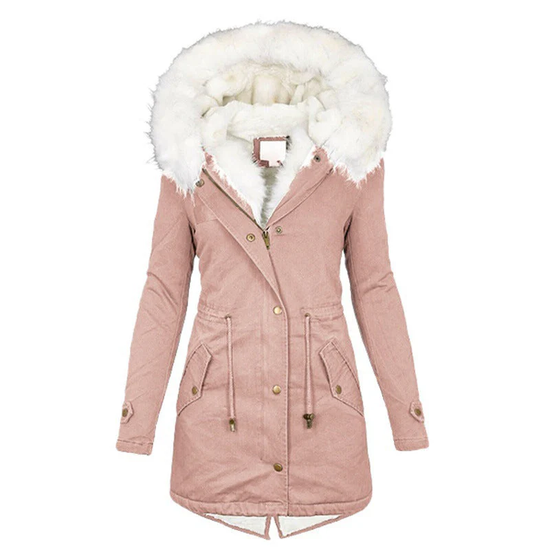 2in1 ladies winter warm jacket leather coat - Image 7