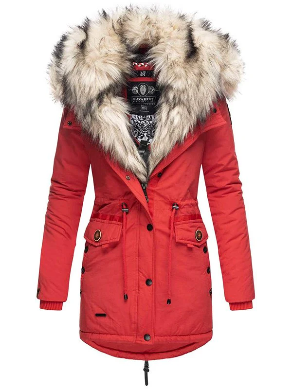 2in1 ladies winter warm jacket leather coat - Image 8