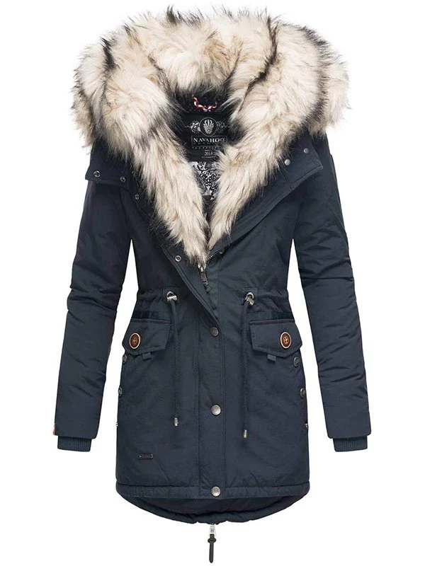2in1 ladies winter warm jacket leather coat - Image 9