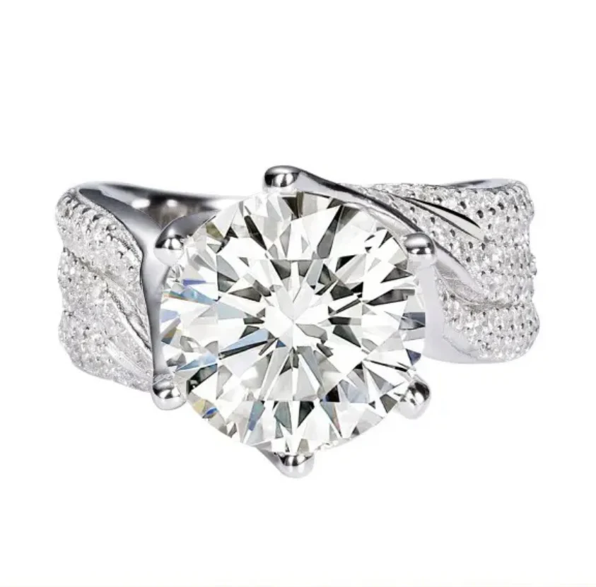 3-Carat Super Flash Moissanite Ring - Image 6