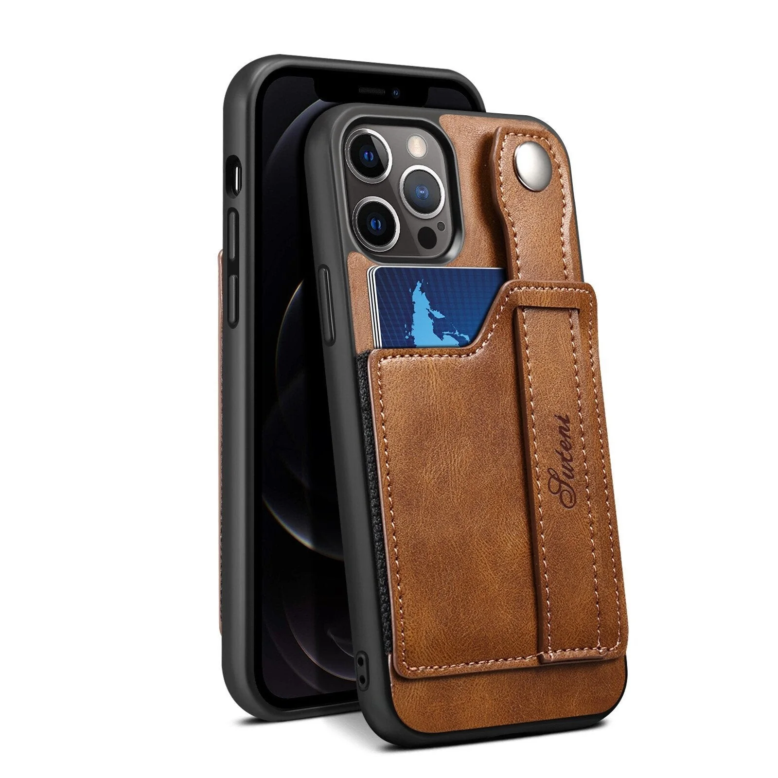 3-in-1 Wrist Band Card Holder Bracket Case for iPhone - Image 10