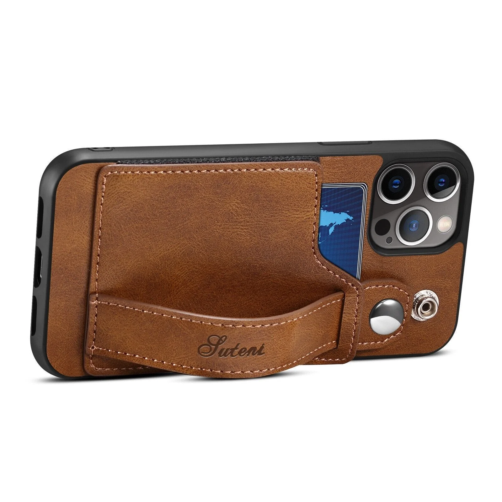 3-in-1 Wrist Band Card Holder Bracket Case for iPhone - Image 3
