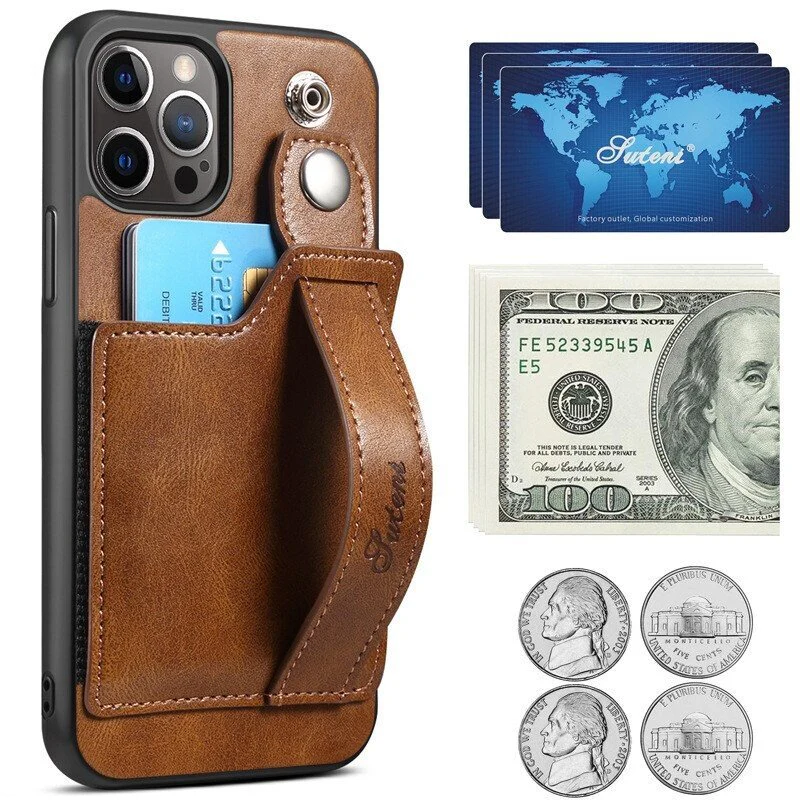 3-in-1 Wrist Band Card Holder Bracket Case for iPhone - Image 4