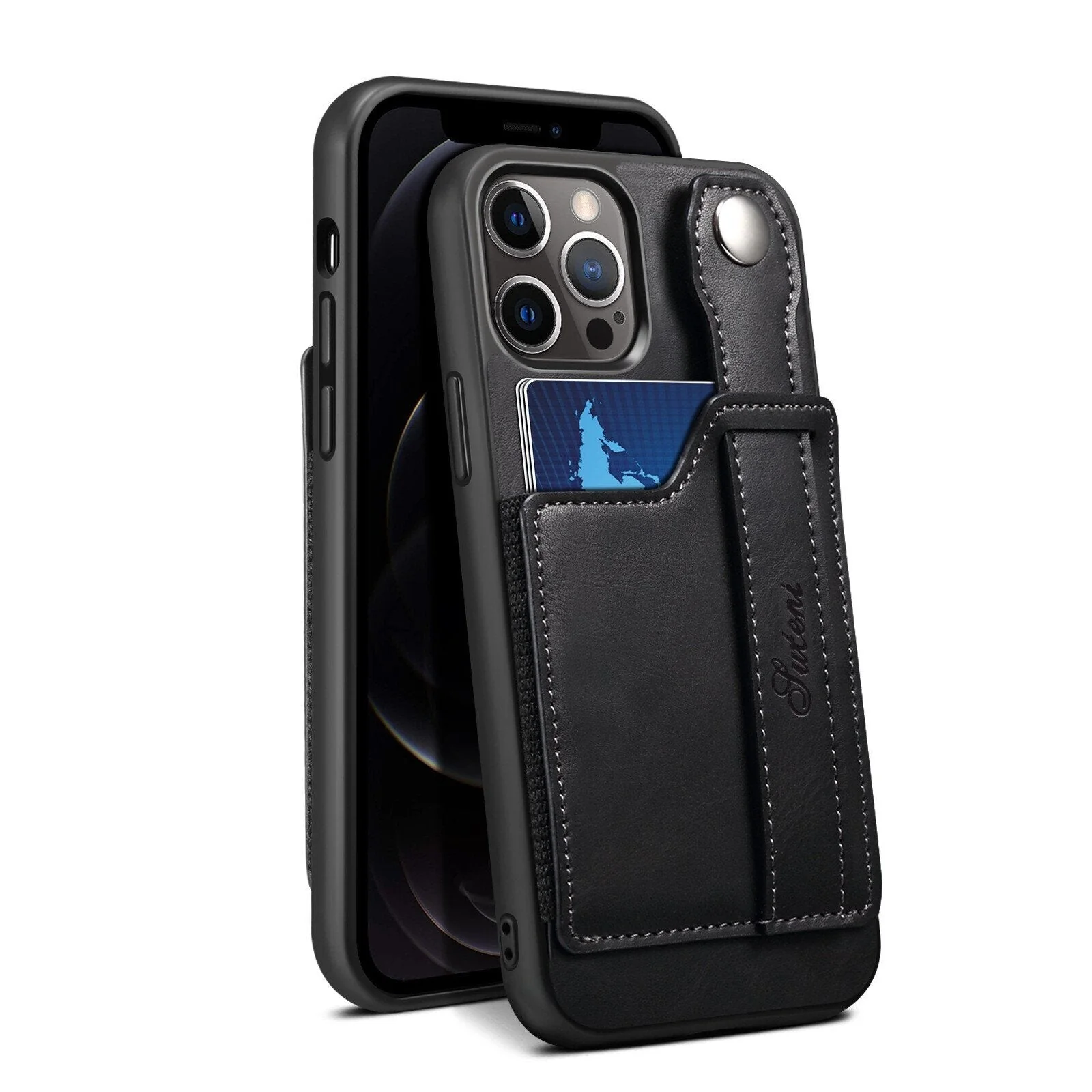 3-in-1 Wrist Band Card Holder Bracket Case for iPhone - Image 5