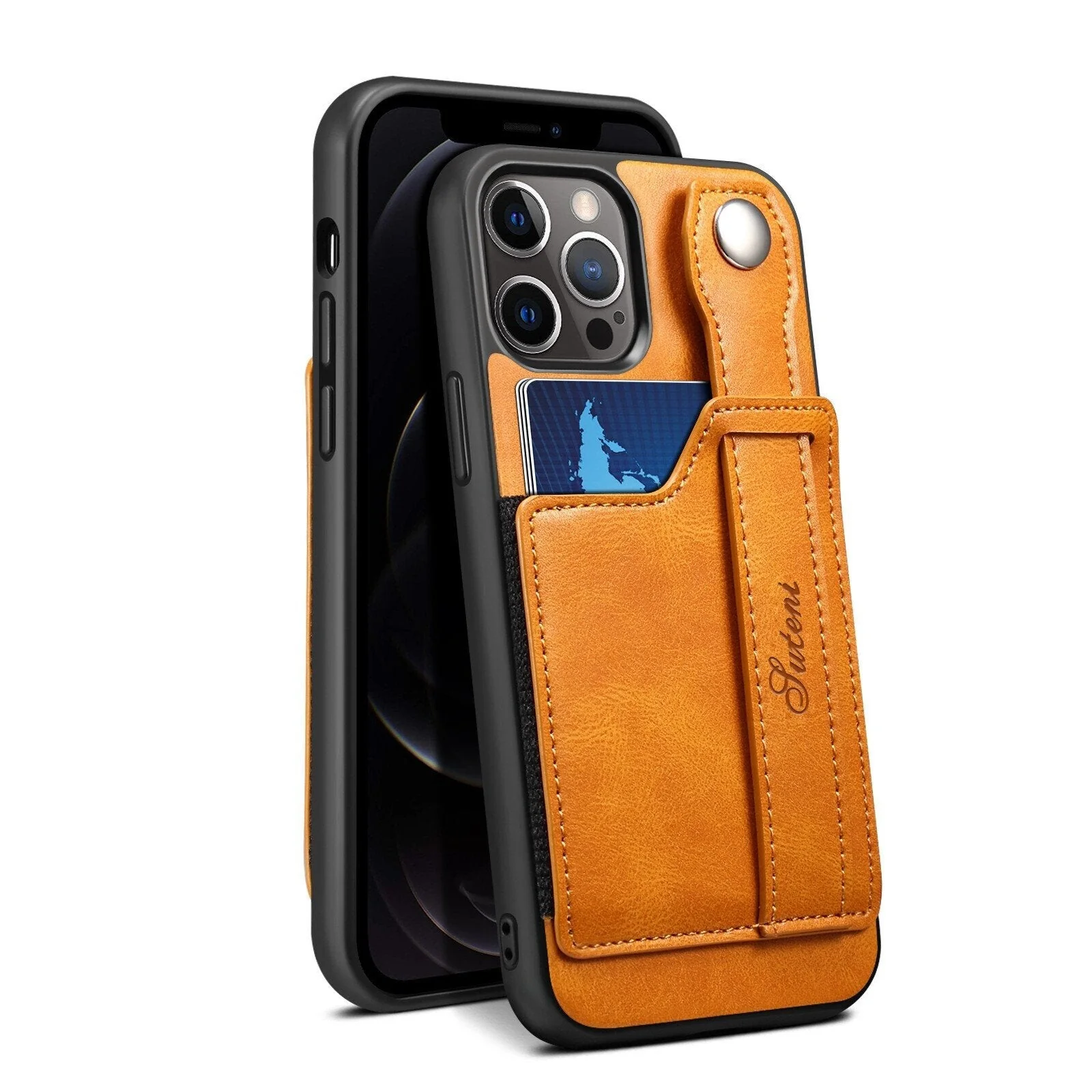 3-in-1 Wrist Band Card Holder Bracket Case for iPhone - Image 6