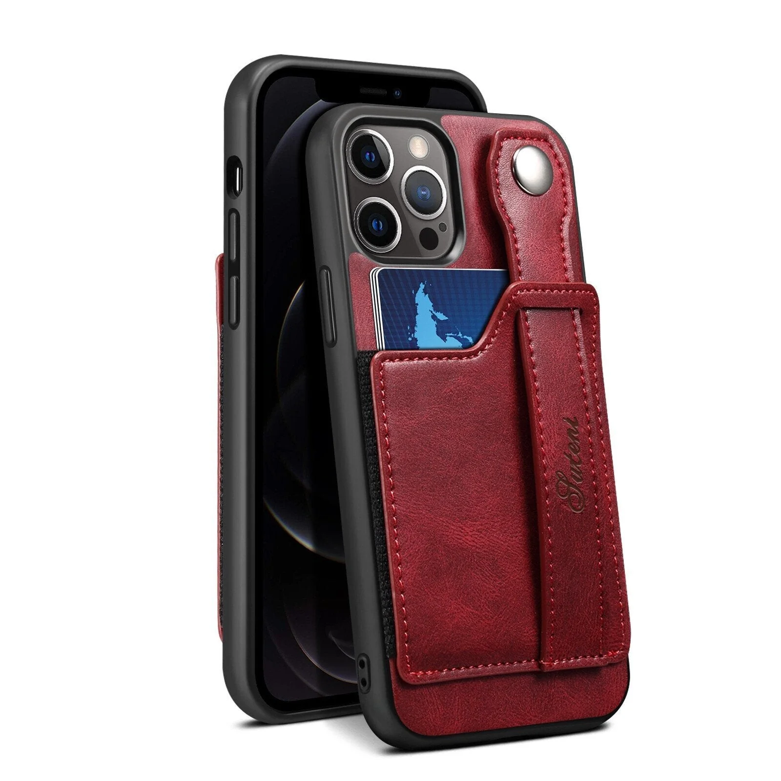 3-in-1 Wrist Band Card Holder Bracket Case for iPhone - Image 7