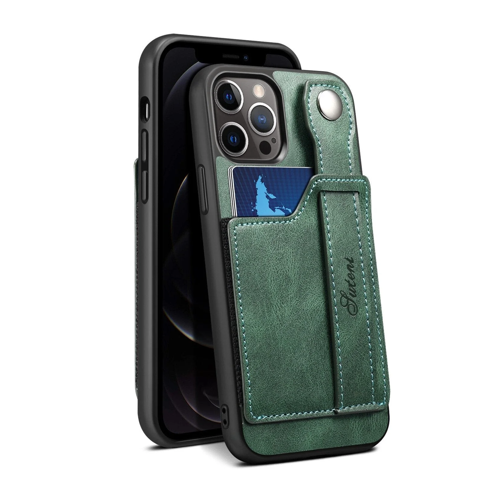 3-in-1 Wrist Band Card Holder Bracket Case for iPhone - Image 9