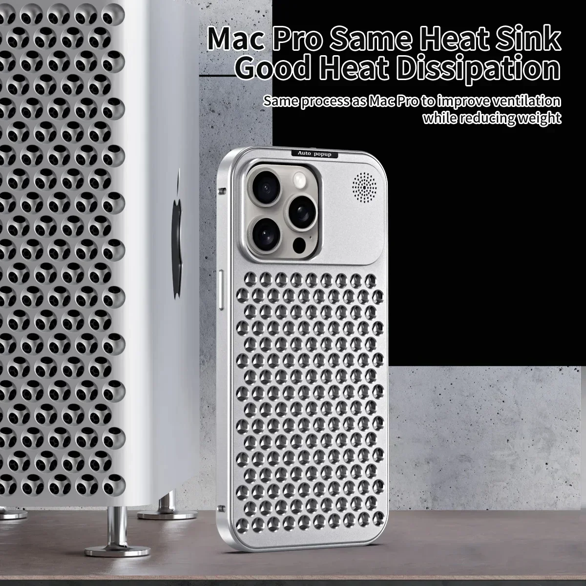 Breathable Perfume Aluminum alloy Heat Dissipation Phone Case For iPhone 16 15 14 13 12 Pro Max Plus Detachable Cover - Image 4