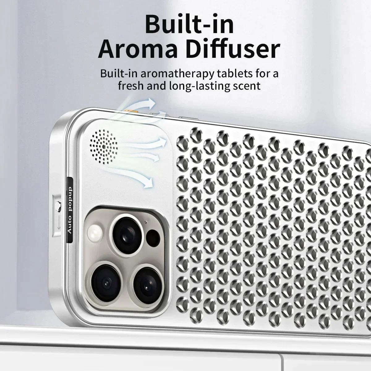 Breathable Perfume Aluminum alloy Heat Dissipation Phone Case For iPhone 16 15 14 13 12 Pro Max Plus Detachable Cover - Image 5
