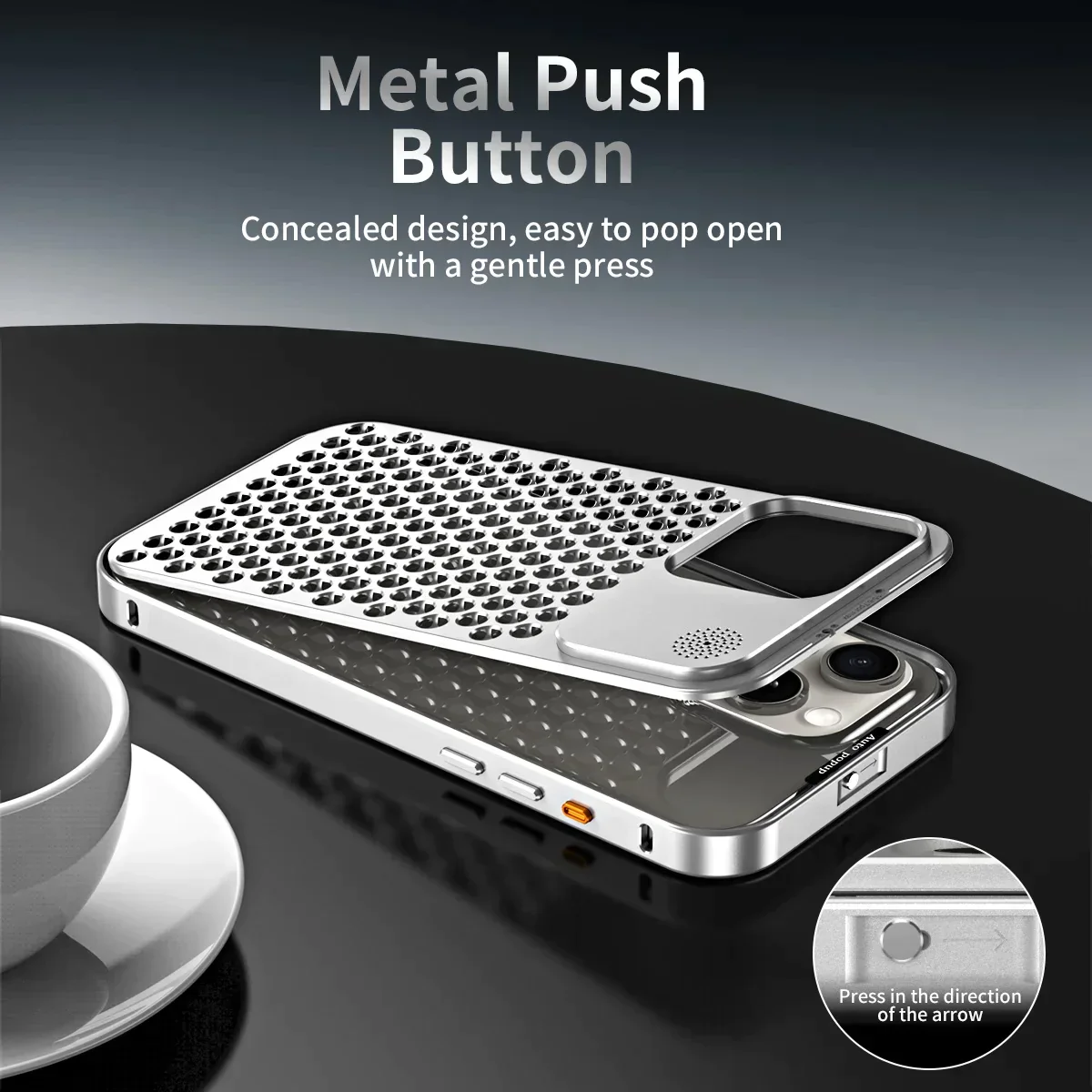 Breathable Perfume Aluminum alloy Heat Dissipation Phone Case For iPhone 16 15 14 13 12 Pro Max Plus Detachable Cover - Image 6