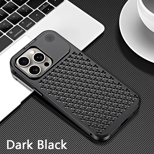 Breathable Perfume Aluminum alloy Heat Dissipation Phone Case For iPhone 16 15 14 13 12 Pro Max Plus Detachable Cover - Image 7