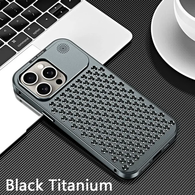 Breathable Perfume Aluminum alloy Heat Dissipation Phone Case For iPhone 16 15 14 13 12 Pro Max Plus Detachable Cover - Image 8
