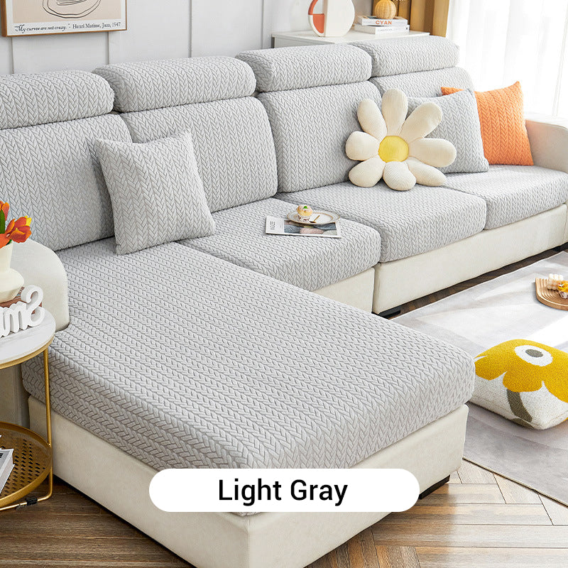 3D Jacquard Stretch Full Wrap Sofa Cover - Image 8