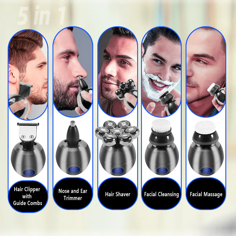 5-in-1 Electric Head Shaver And Grooming Kit - Image 7