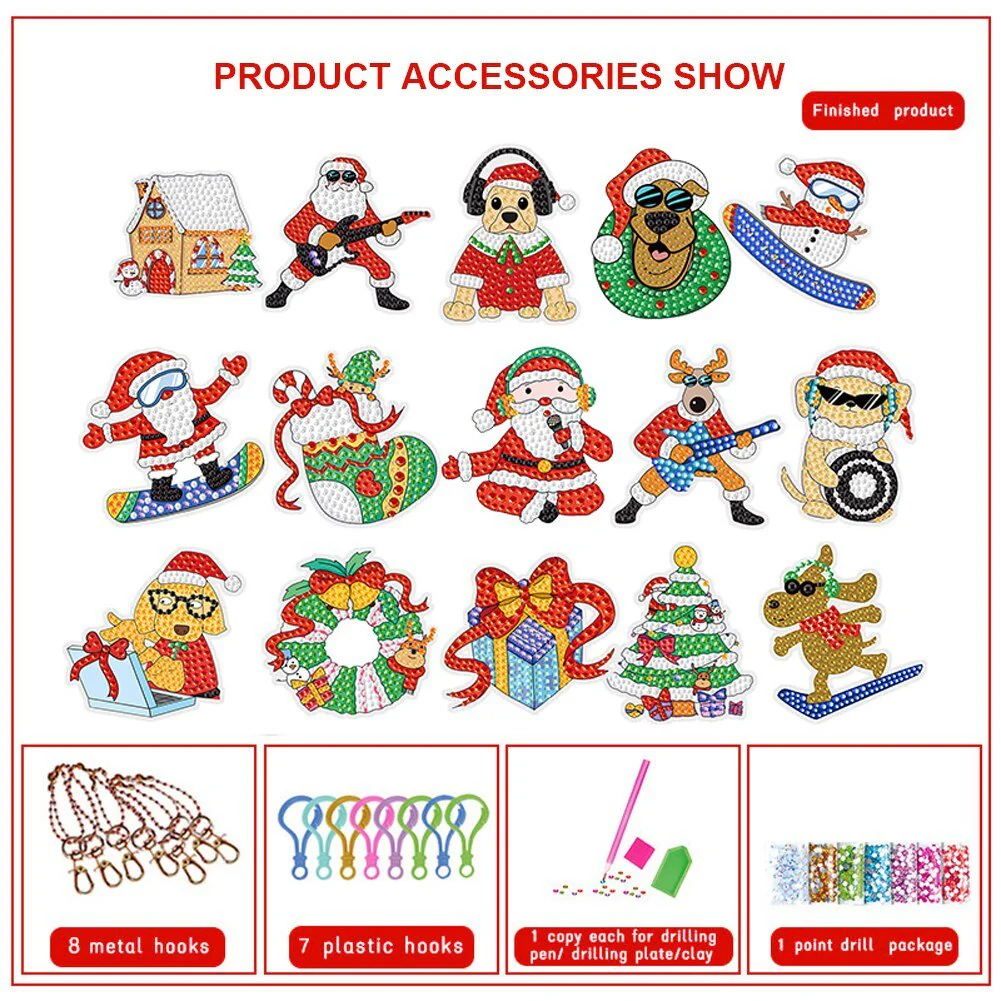 5D Christmas DIY Diamond Painted Set - Image 3