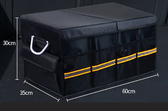 Car Trunk Organizer Foldable Cover Durable Sturdy Thickened Plate Collapsible Trunk Storage Box - Image 6