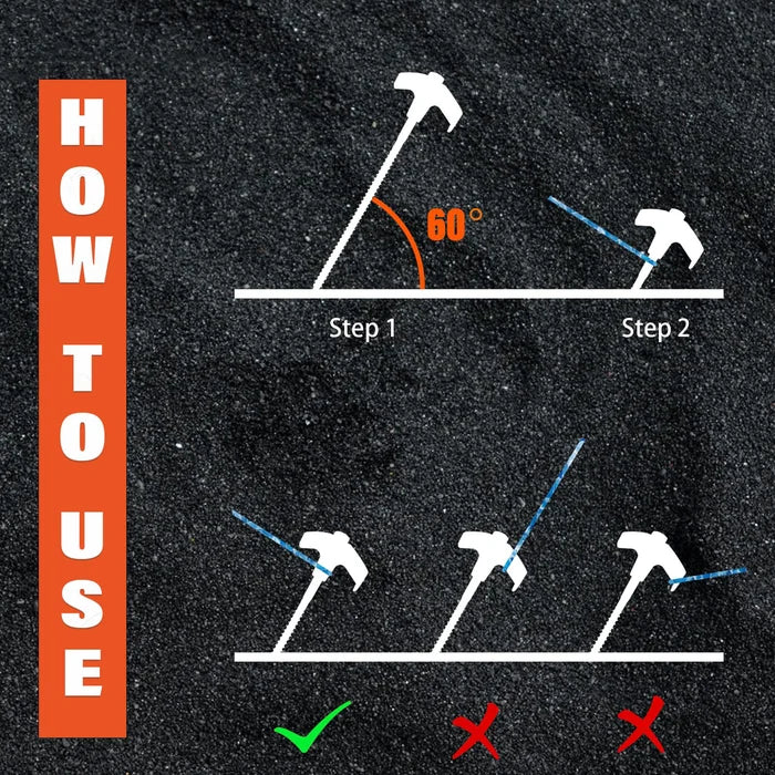 8" Screw in Tent Stakes - Ground Anchors Screw in - Image 4