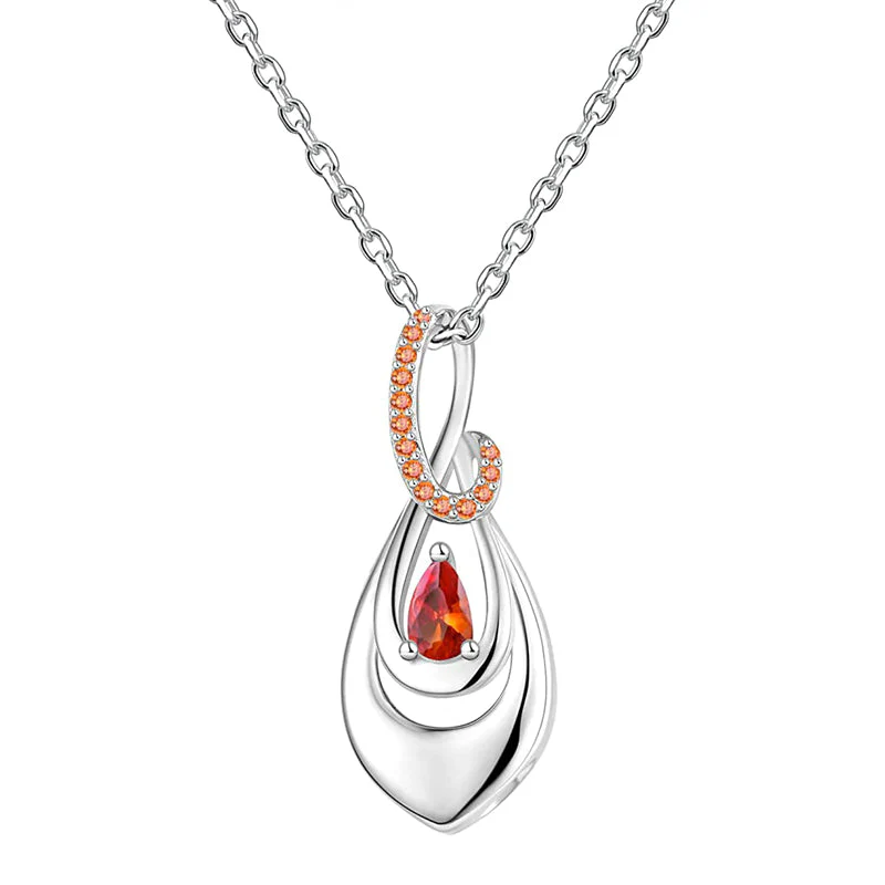 925 Sterling Silver Ash Necklace Crystal Teardrop CZ Keepsake Pendant Infinity Urn Necklace for Ashes Cremation Jewelry - Image 11