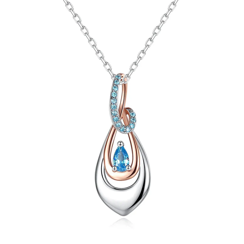 925 Sterling Silver Ash Necklace Crystal Teardrop CZ Keepsake Pendant Infinity Urn Necklace for Ashes Cremation Jewelry - Image 12