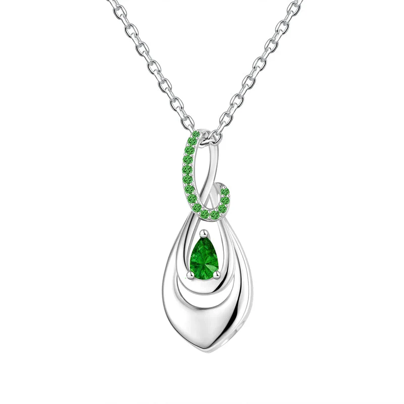 925 Sterling Silver Ash Necklace Crystal Teardrop CZ Keepsake Pendant Infinity Urn Necklace for Ashes Cremation Jewelry - Image 20