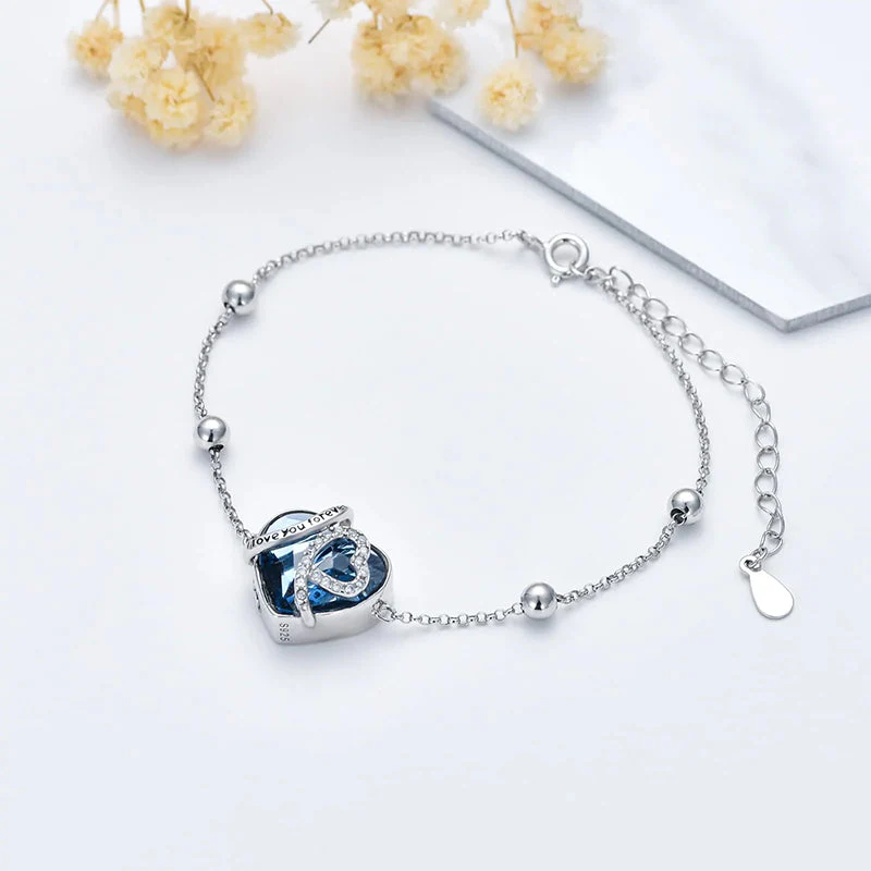 I LOVE YOU FOREVER Heart Cremation Bracelet Holds Loved One's Ashes Heart Urn Bracelet for Ashes for Women - Image 4