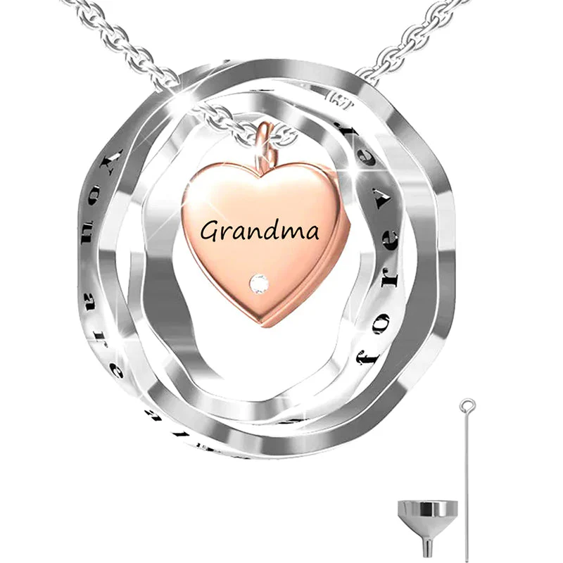 925 Sterling Silver Keepsake Jewelry Cremation Pendant Urn Necklace For Ashes You Are Always In My Heart I Love You Forever - Image 31