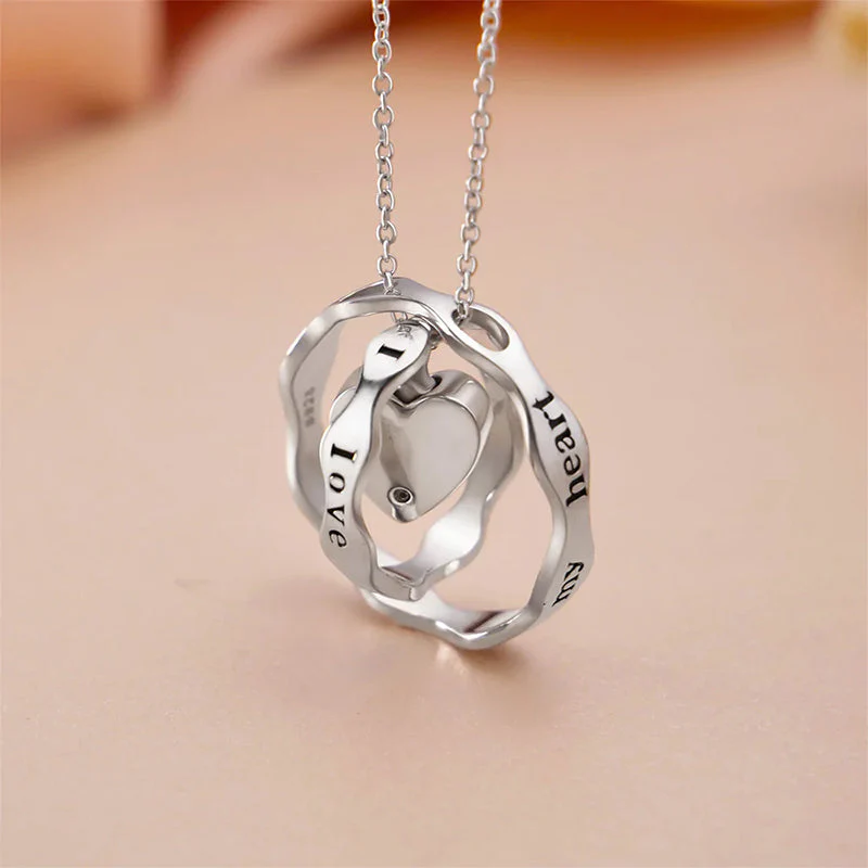925 Sterling Silver Keepsake Jewelry Cremation Pendant Urn Necklace For Ashes You Are Always In My Heart I Love You Forever - Image 4