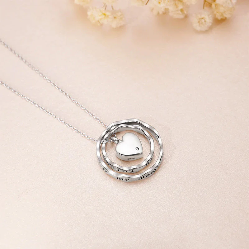 925 Sterling Silver Keepsake Jewelry Cremation Pendant Urn Necklace For Ashes You Are Always In My Heart I Love You Forever - Image 44