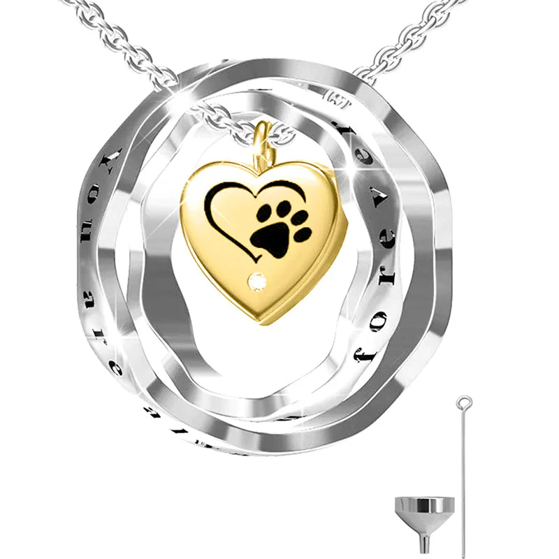 925 Sterling Silver Keepsake Jewelry Cremation Pendant Urn Necklace For Ashes You Are Always In My Heart I Love You Forever - Image 47